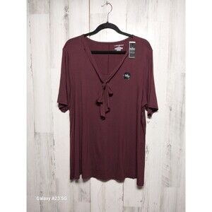 Lane Bryant Swing Collection Top 18/20 Burgundy